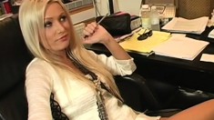 Insatiable blonde Diana Doll seduces one of her employers and he fucks her pussy