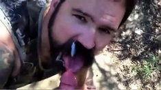 Daddy Gives A Facial In The Woods