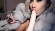 Trisha Annabelle Smoking On Webcam Fur Coat