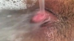 Amateur mom toys her hairy cunt