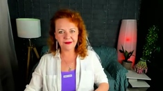 Pretty redhead webcam masturbation show