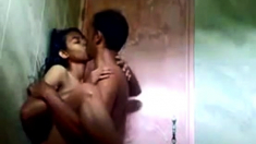 Indian Teen In Shower With Her Bf